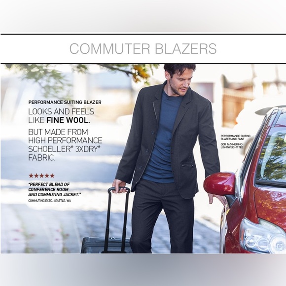 QOR Small Performance Suiting Commuter Blazer Heathered Dark Gray Orig$298